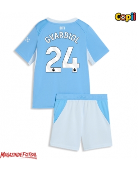 Manchester City Josko Gvardiol #24 Echipament de Fotbal Replică 2026-27 Copii Acasa (+ Șorturi)